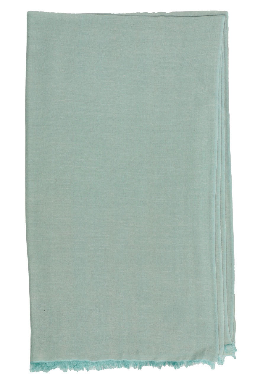 Lightweight Eggshell Blue Cashmere Scarf