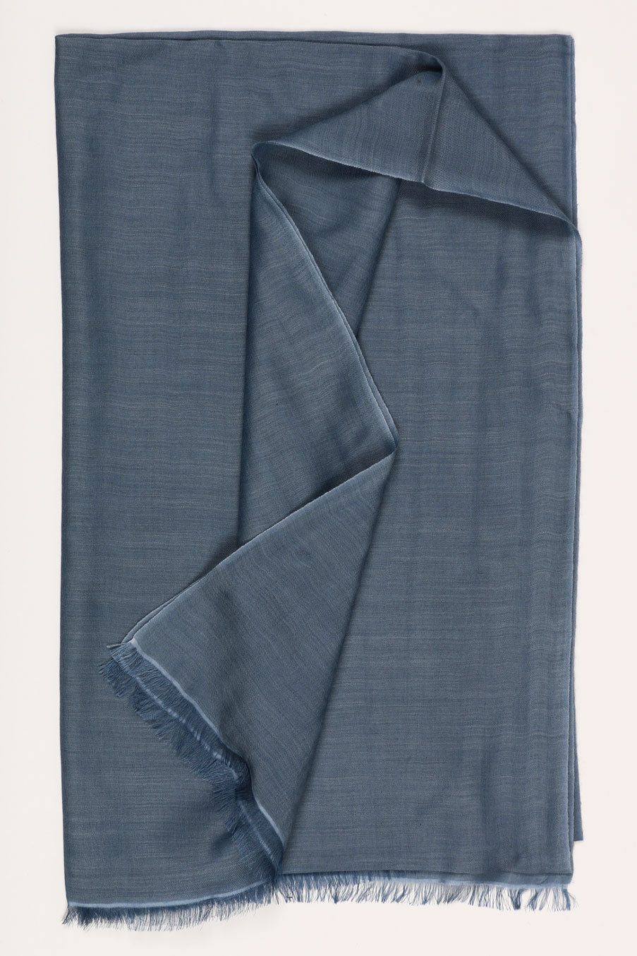 Lightweight Dusty Blue Cashmere Scarf