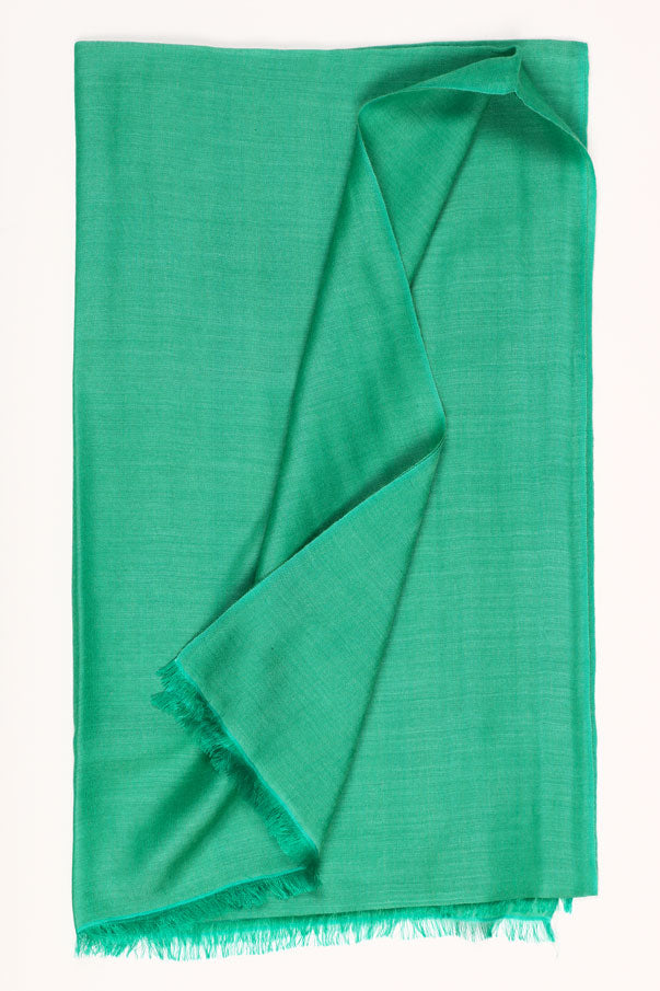 Lightweight Sea Green Cashmere Scarf