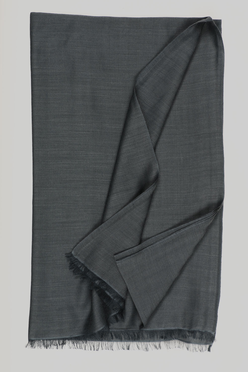 Lightweight Dark Slate Cashmere Scarf