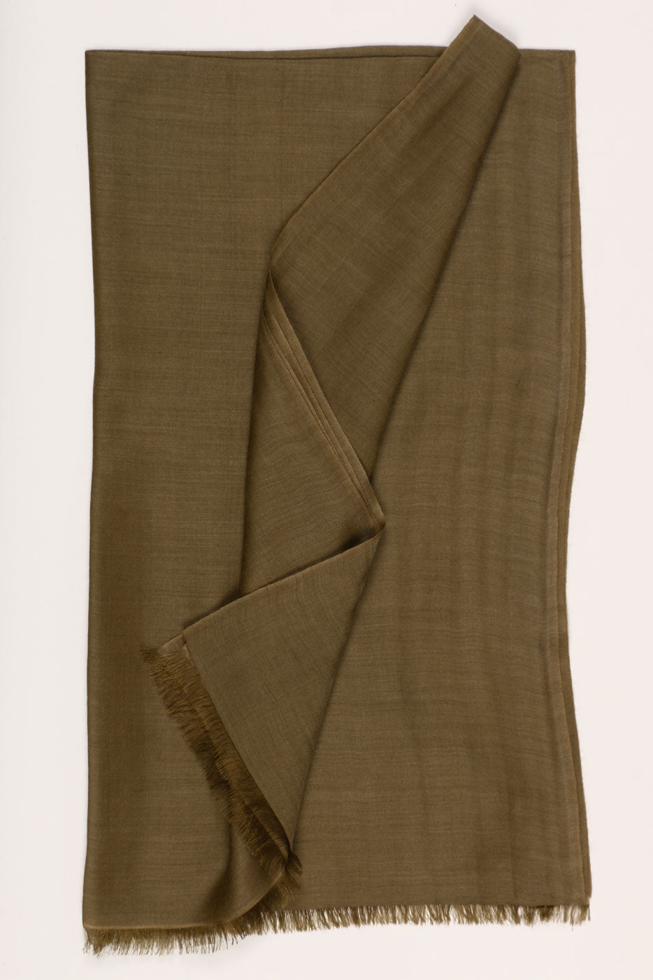Lightweight Gothic Olive Cashmere Scarf