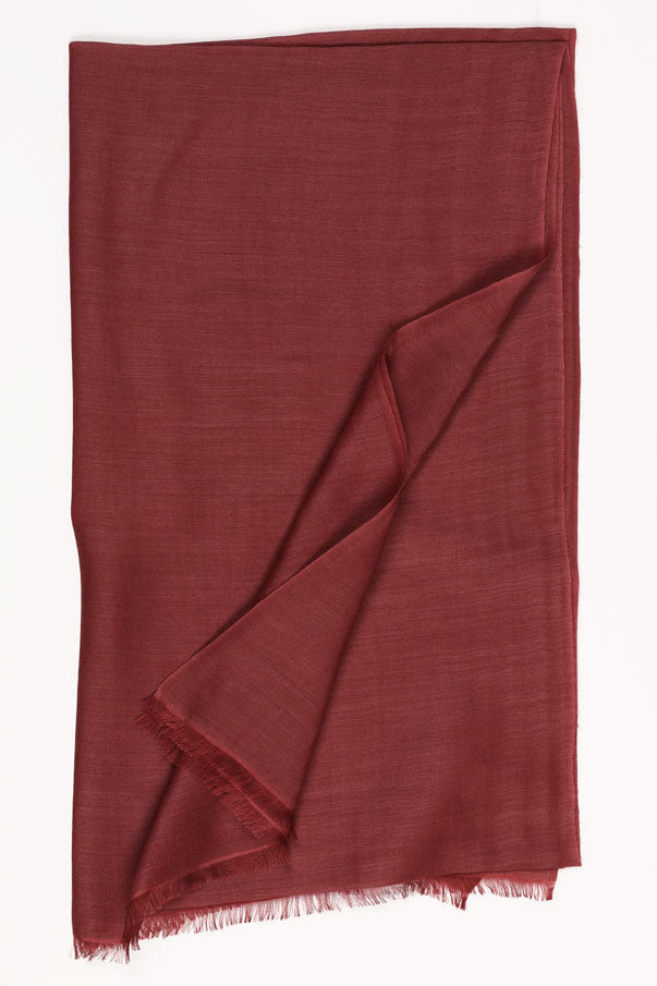Lightweight Marsala Cashmere Scarf