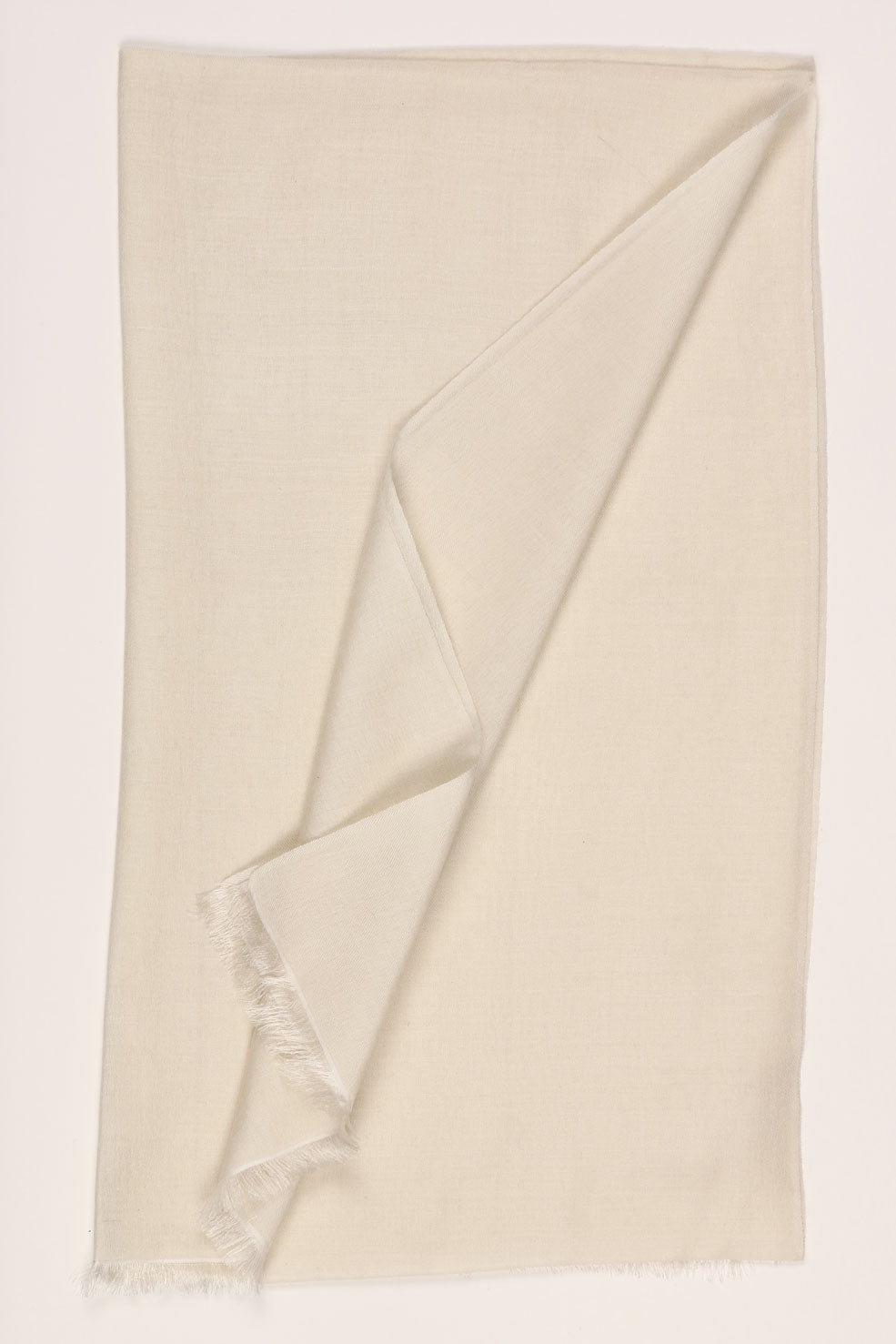 Lightweight Off White Cashmere Scarf