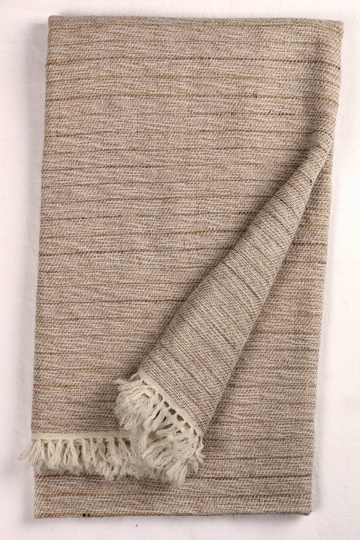 Handwoven All Natural Slubby Shawl