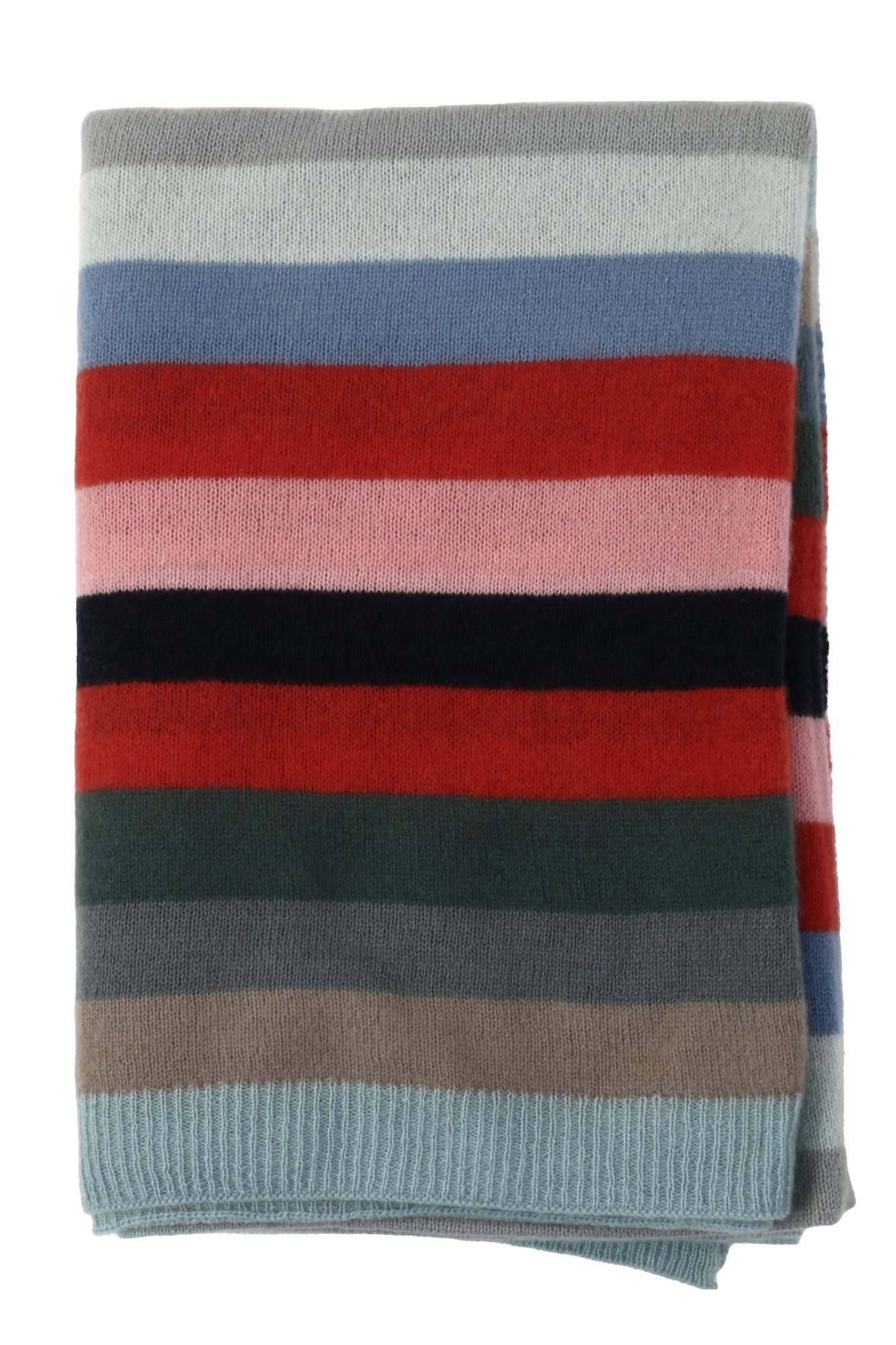 100% Cashmere Stripe Throw - M4110