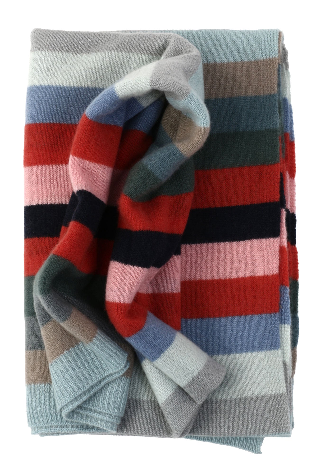 100% Cashmere Stripe Throw - M4110