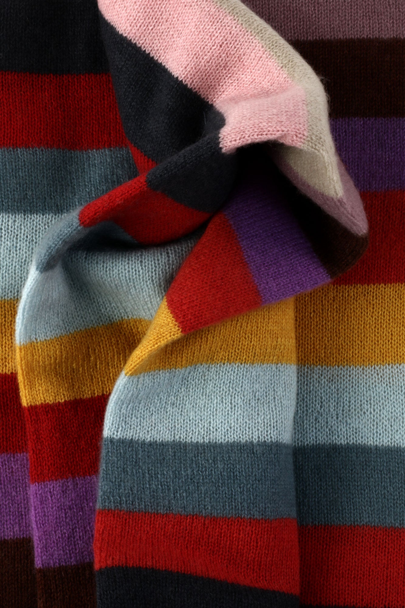 100% Cashmere Stripe Throw - M4111