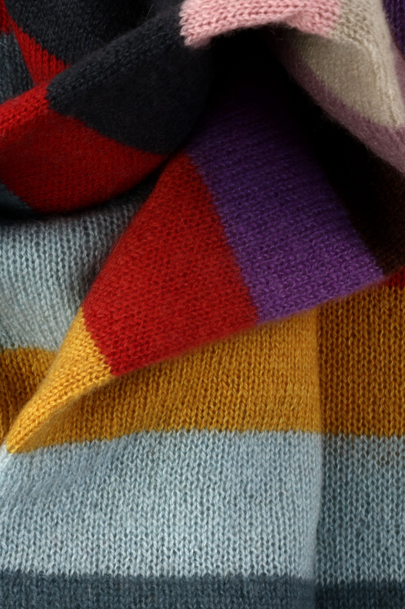 100% Cashmere Stripe Throw - M4111