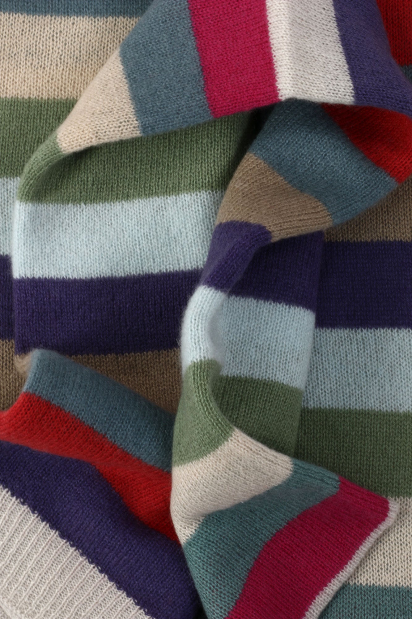 100% Cashmere Stripe Throw - M4116