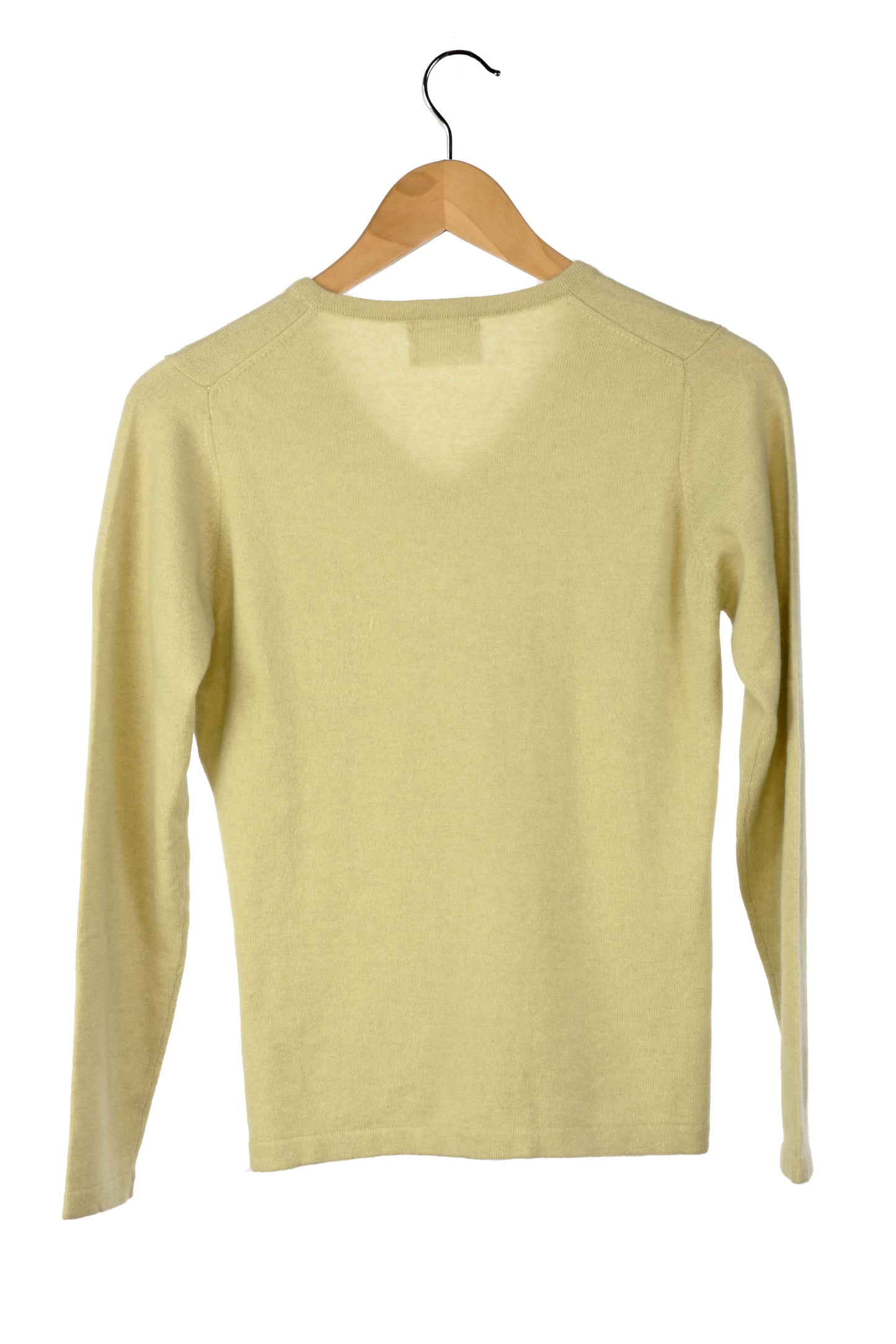 100% Cashmere Sage V Neck Sweater