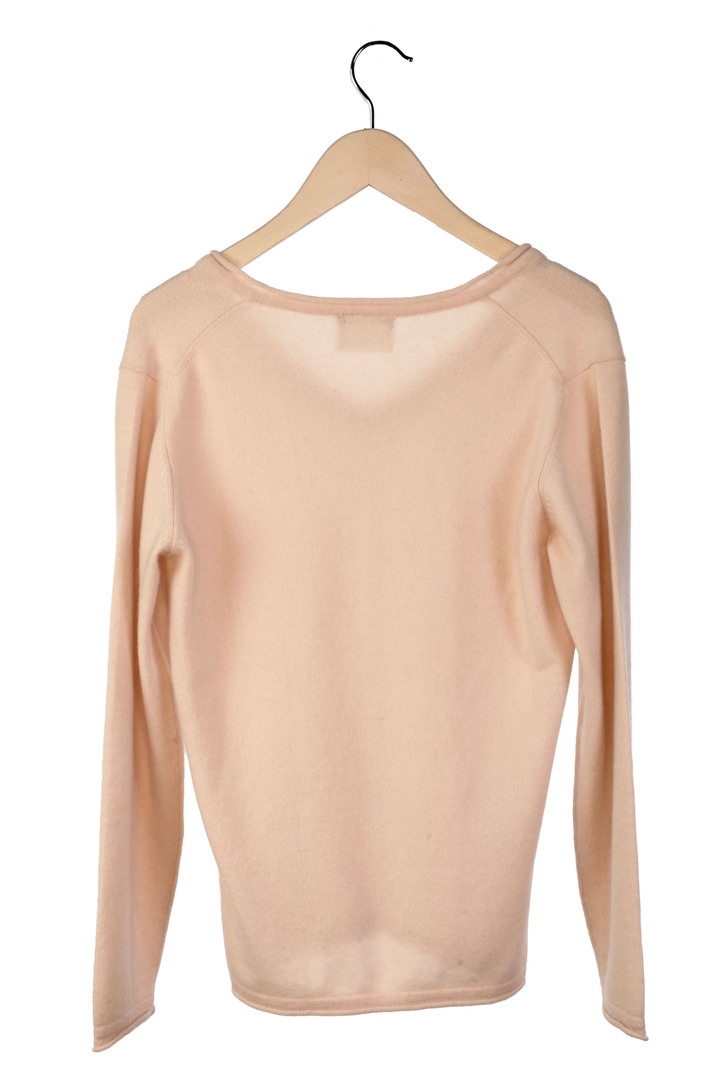 100% Cashmere Baby PInk V Neck Sweater Medium