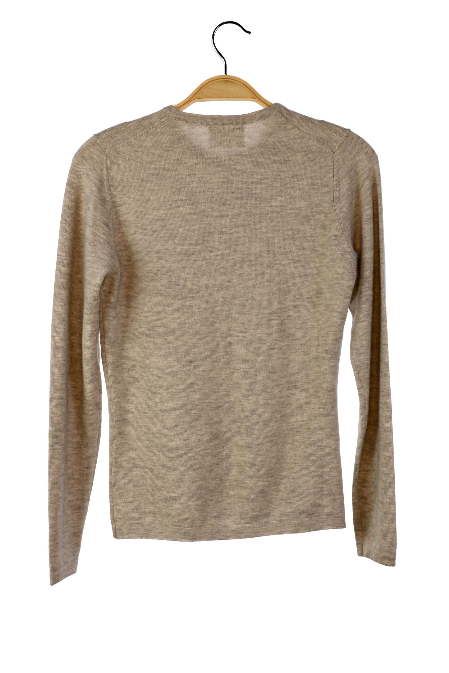 100% Grey Cashmere Round Neck Sweater Medium