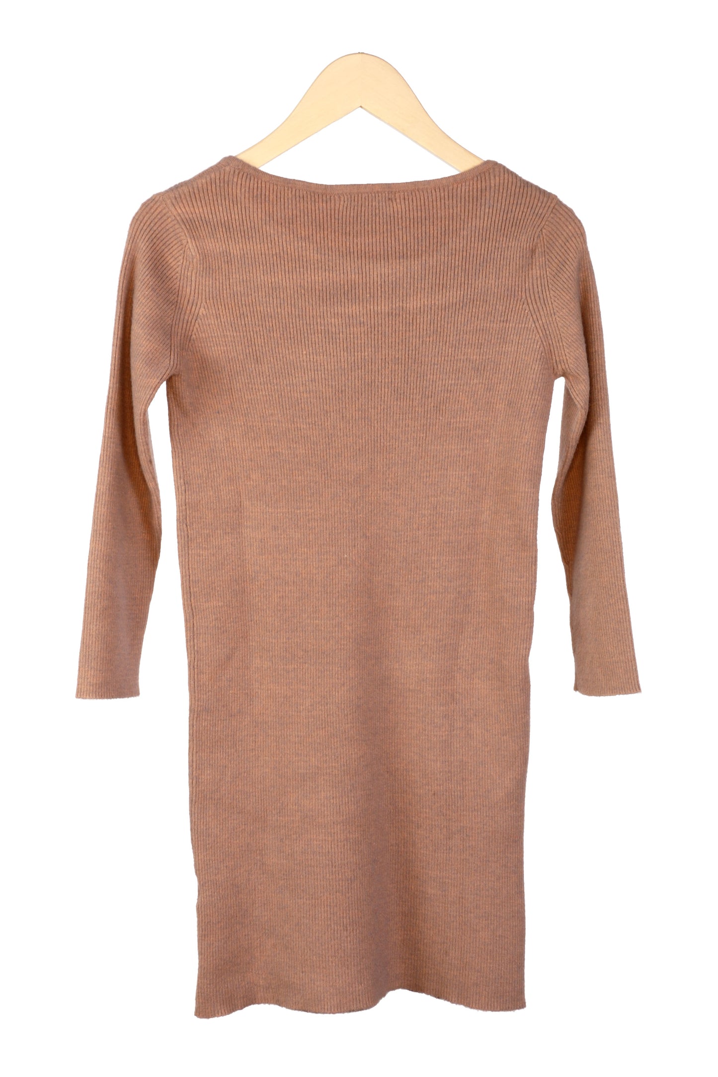 100% Cashmere Dust Pink Marl Ribbed Sweater Medium