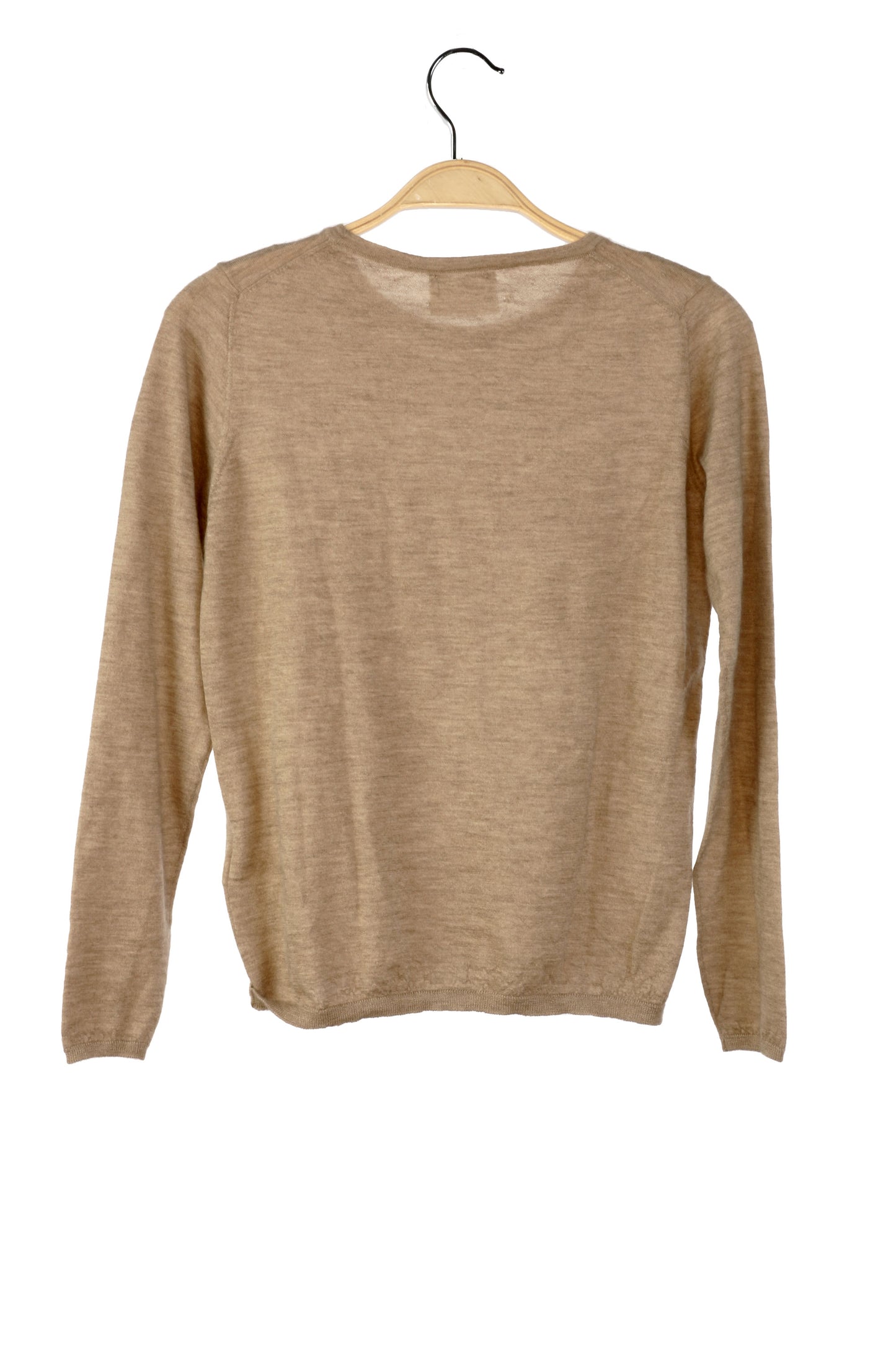 100% Cashmere Oat Round Neck Sweater Large