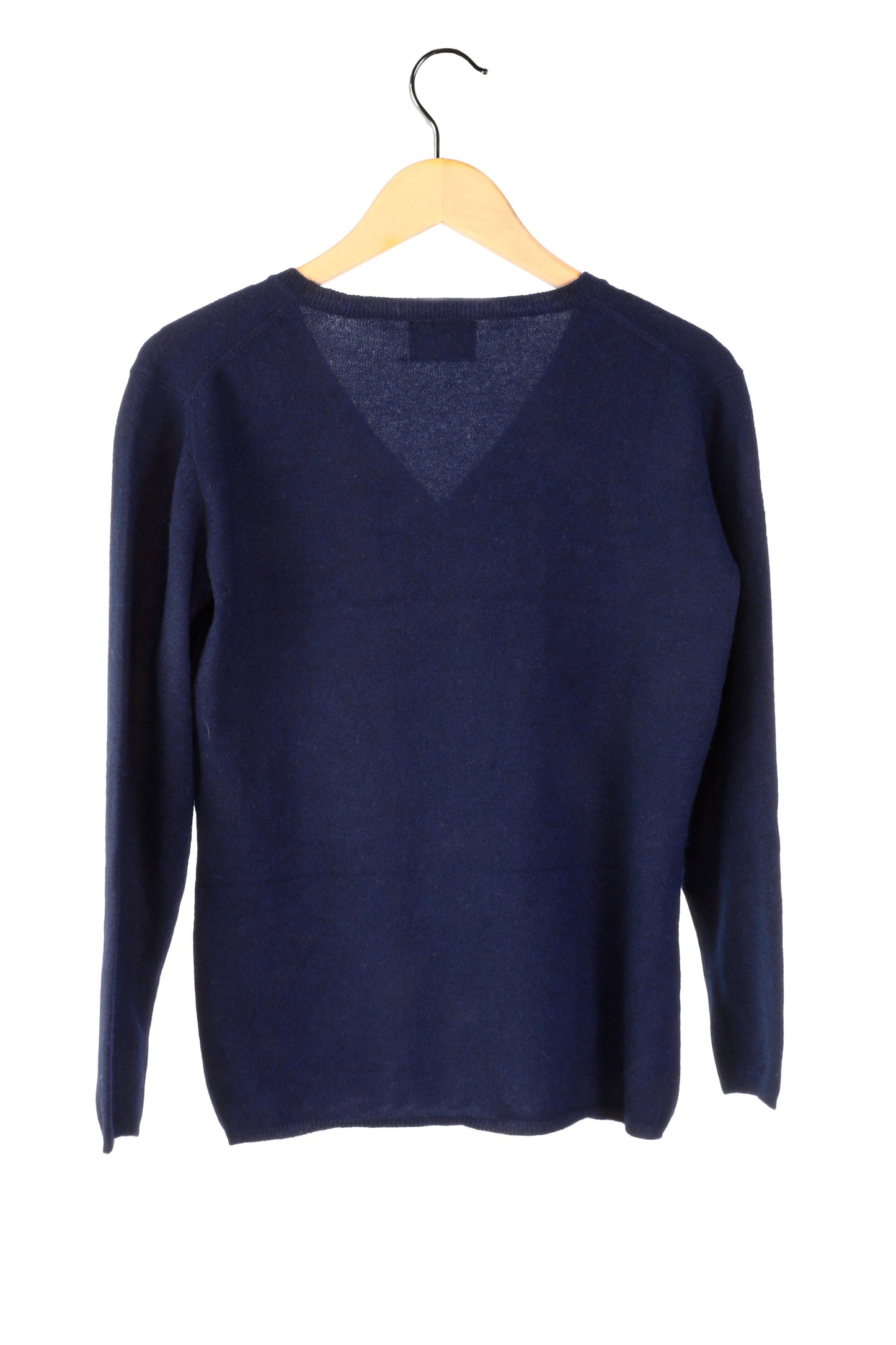 100% Cashmere Navy V Neck Cardigan Large