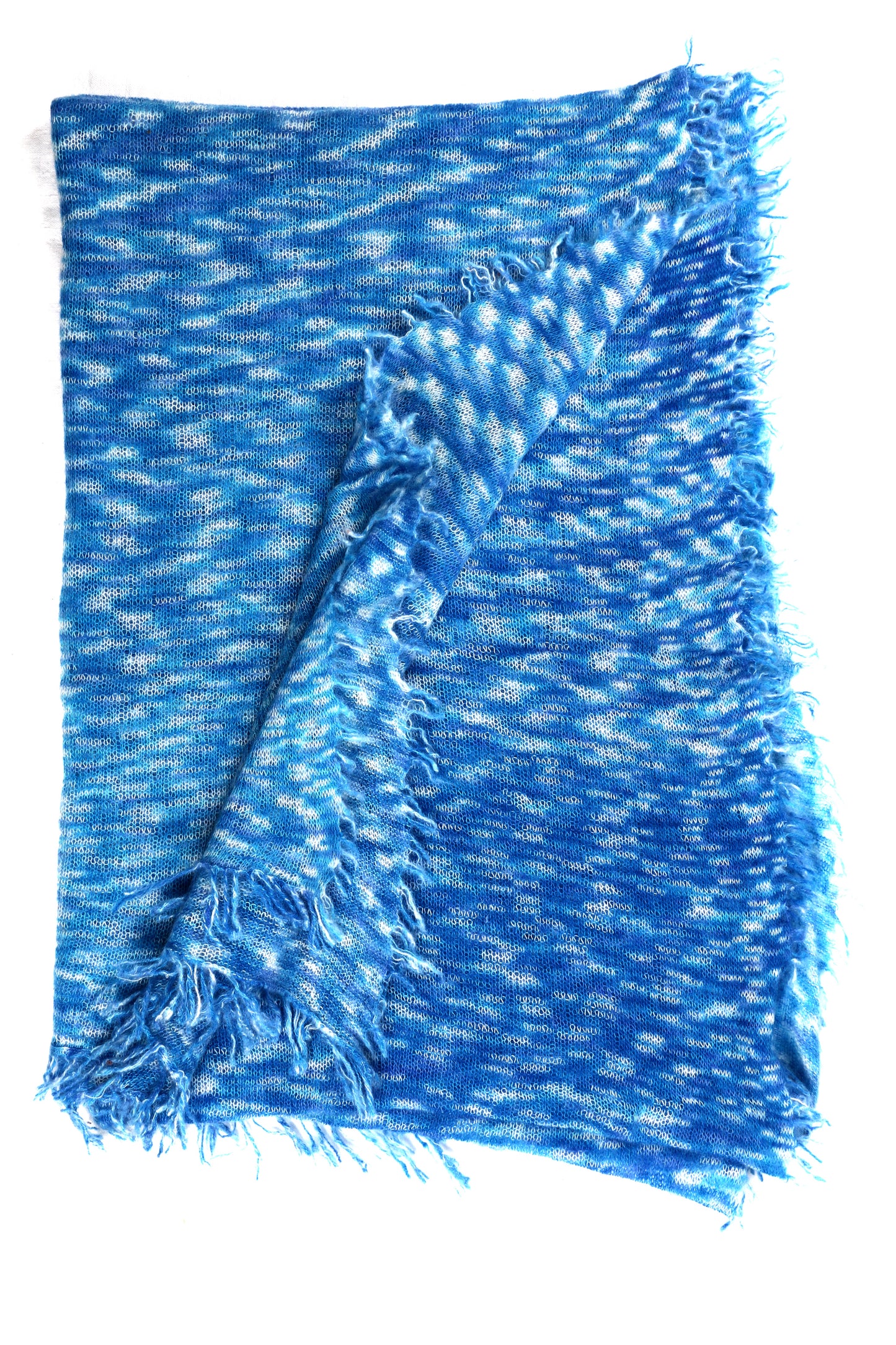 Recycled Cashmere Scarf Aqua