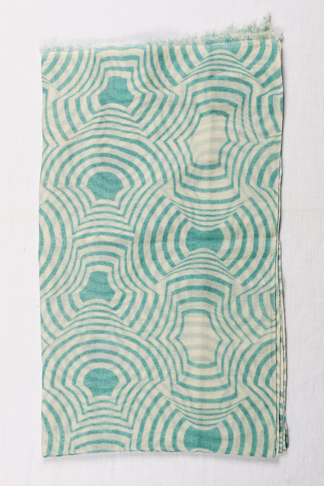 Printed Cashmere And Silk Swirl Scarf