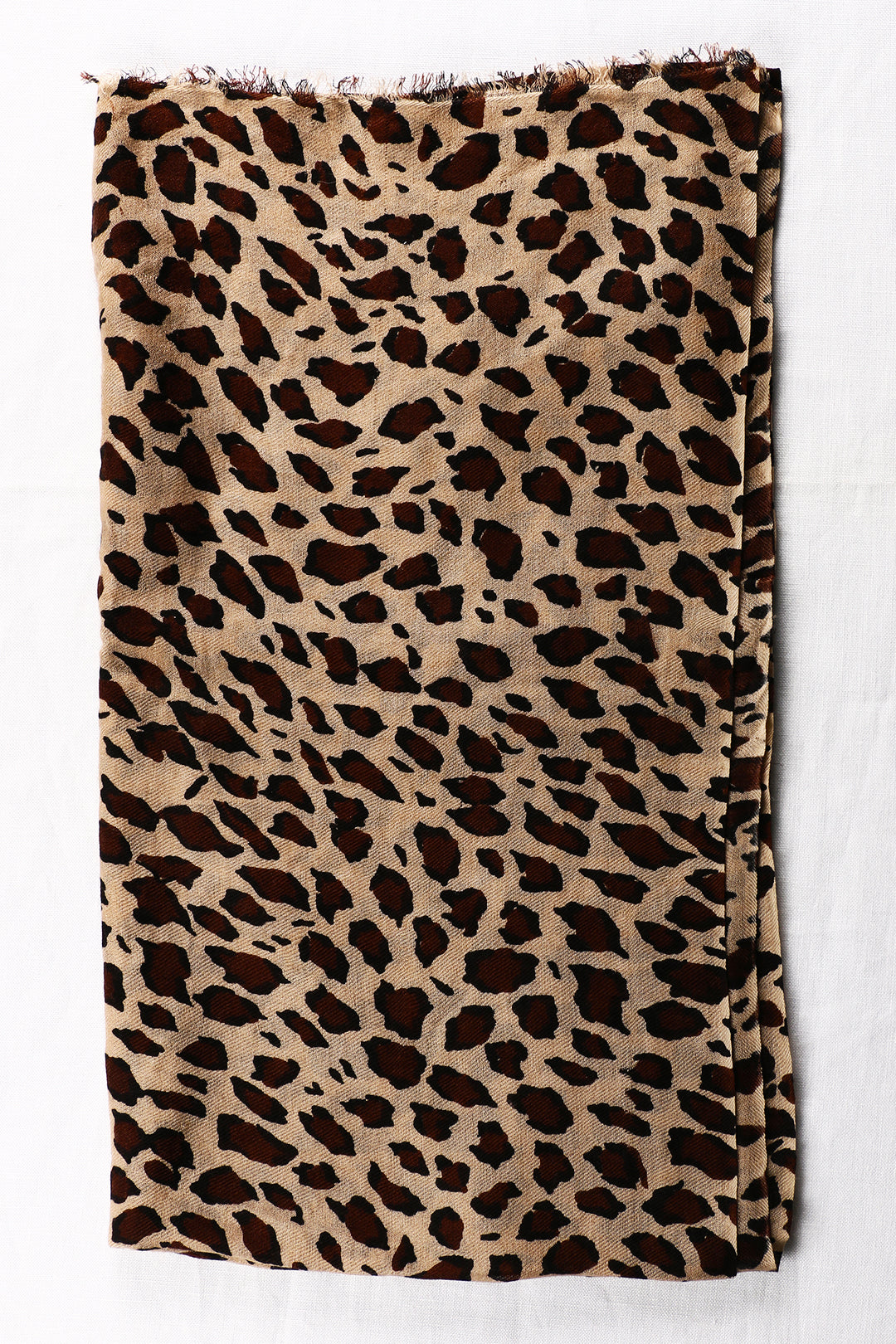 Printed Cashmere And Silk Baby Leopard Scarf