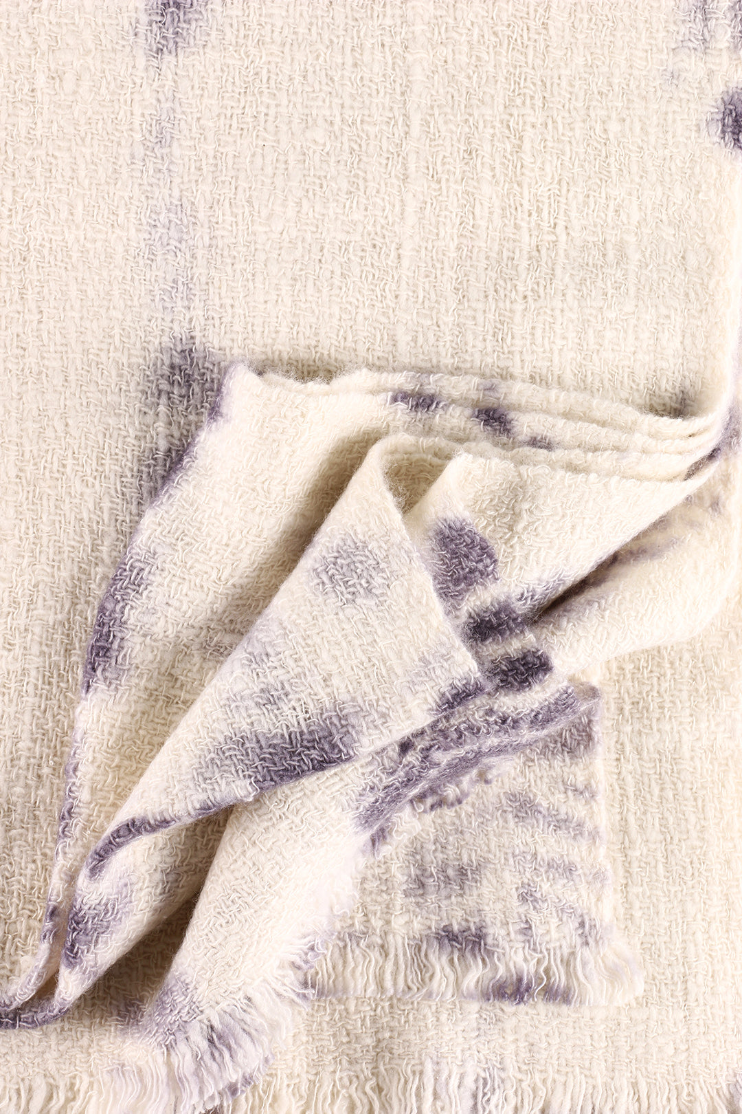 Grey White Tie Dye Hand Spun