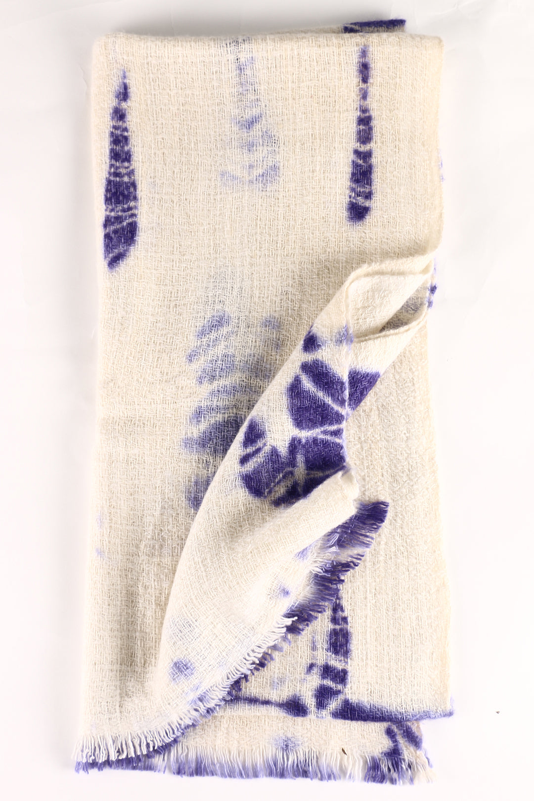 Iris White Tie Dye Hand Spun