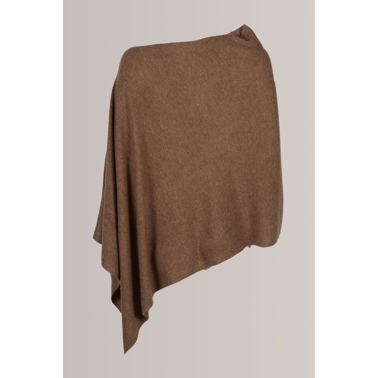 Knitting Poncho Lt. Brown - Crumpet Chowk