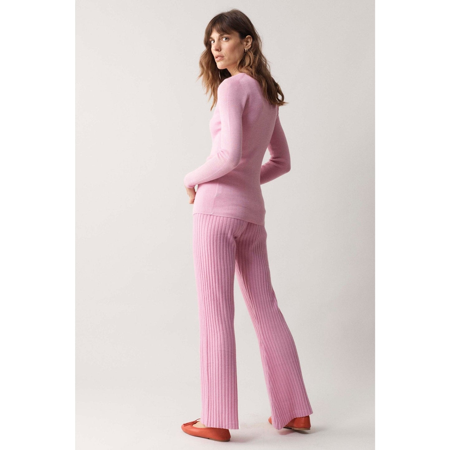 Ribbed Day Cardi Carnation - Crumpet Chowk