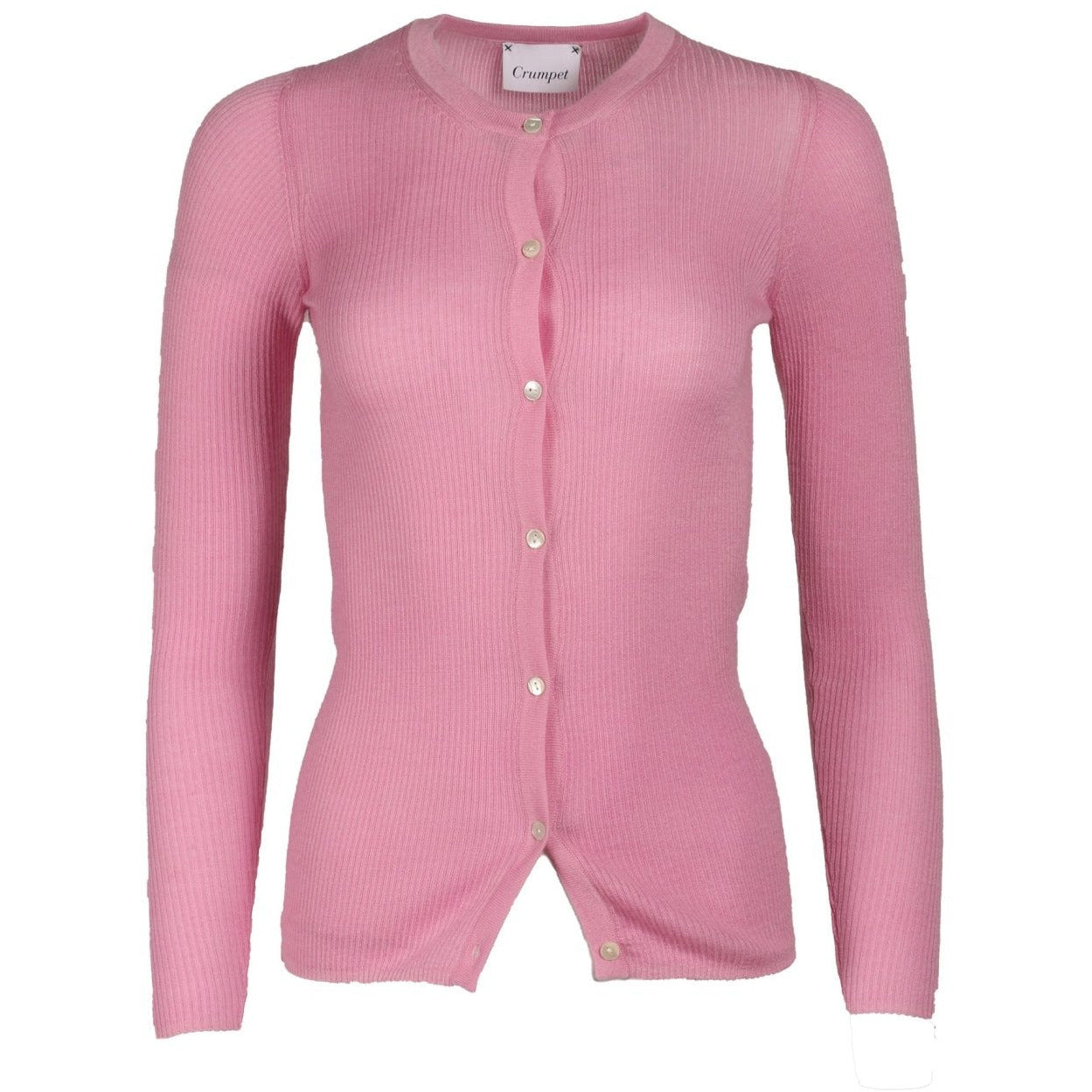 Ribbed Day Cardi Carnation - Crumpet Chowk