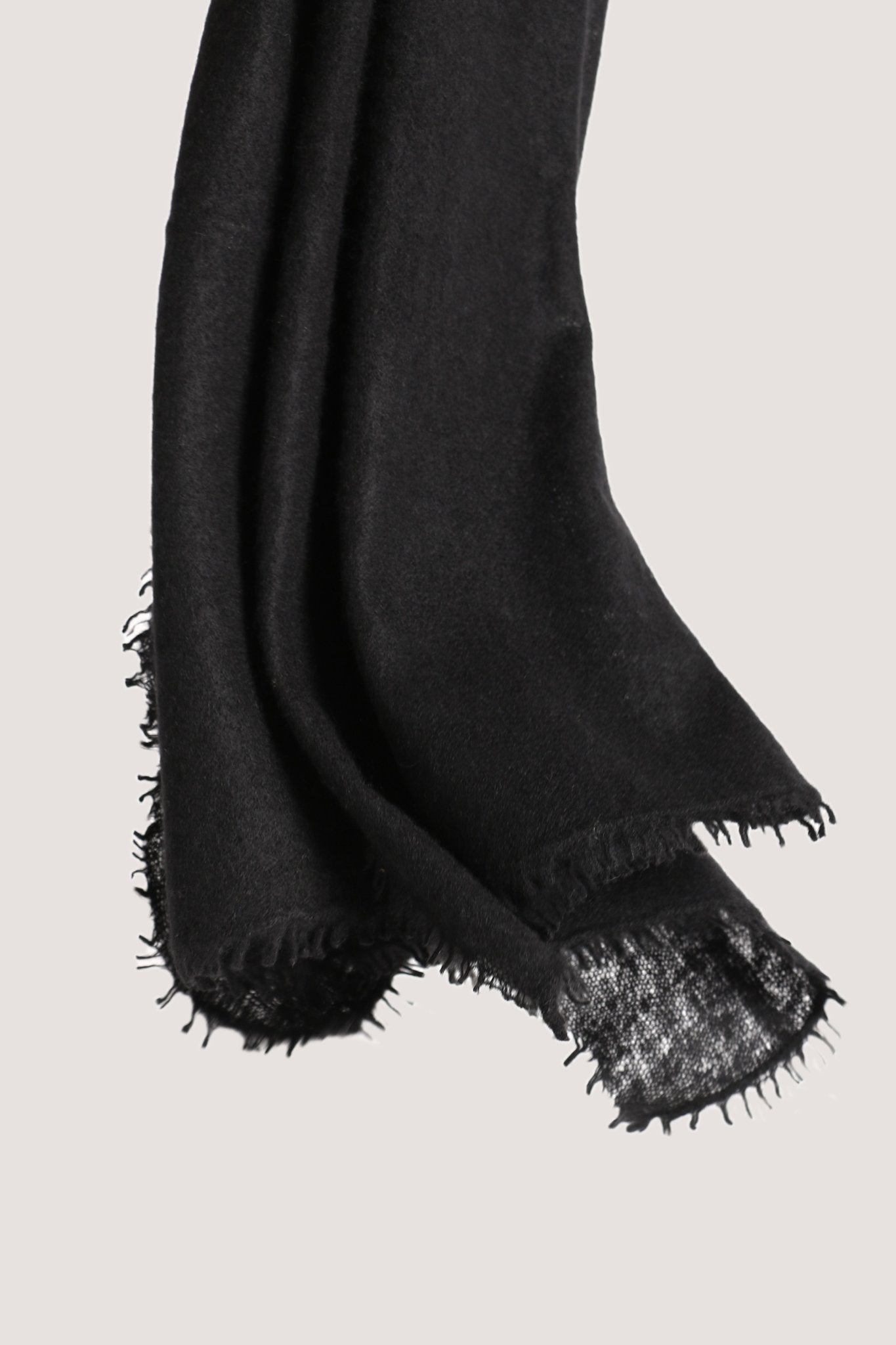 Single Felted Scarf Black - Crumpet Chowk