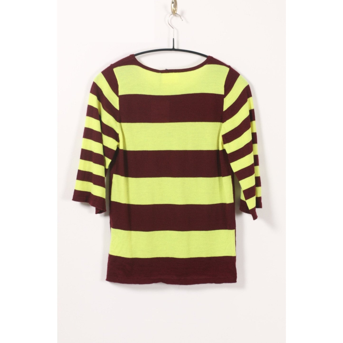 Stripe Cropped Sleeve Tee Port/Zest - Crumpet Chowk