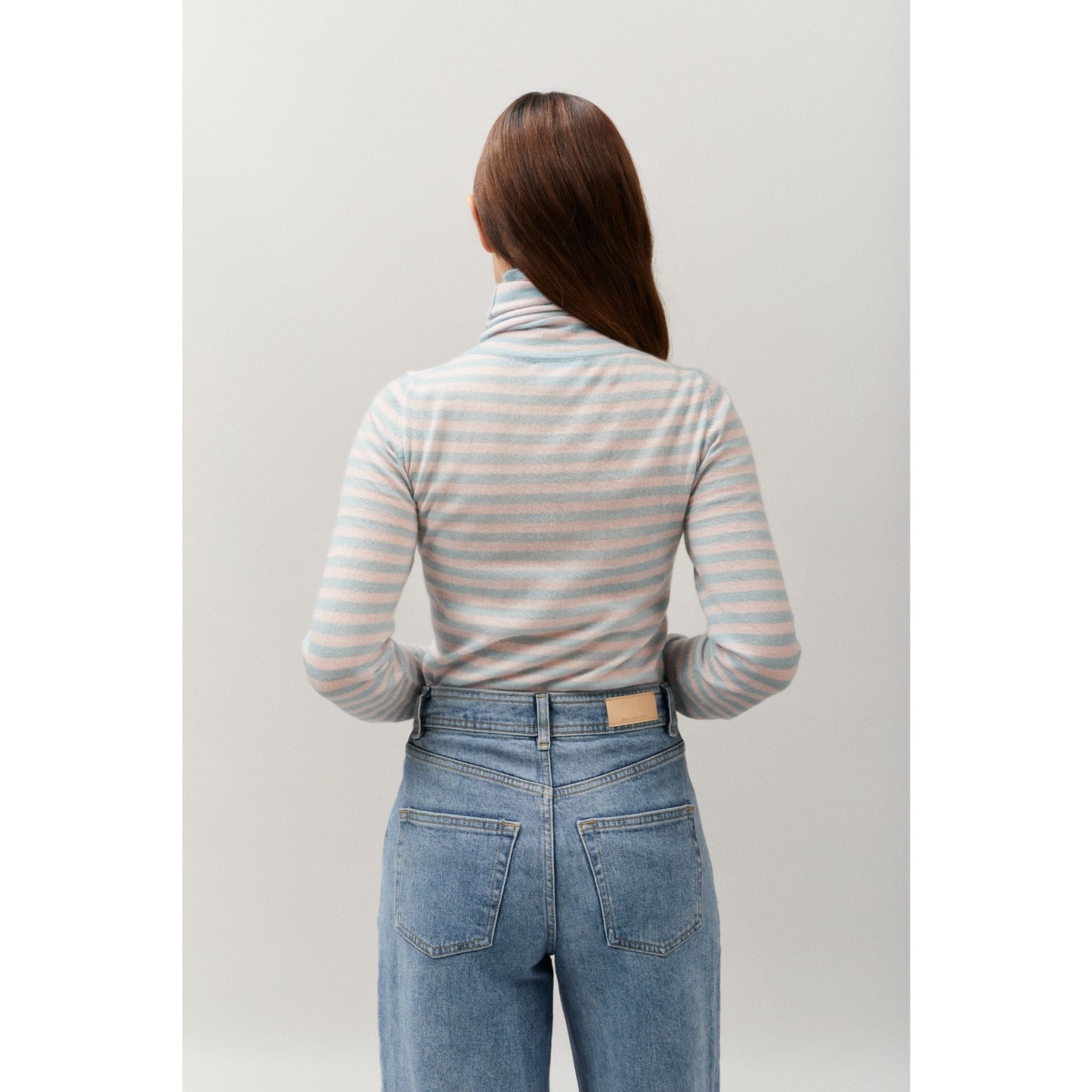 Stripe Rocky Roll Neck Rosebud - Crumpet Chowk