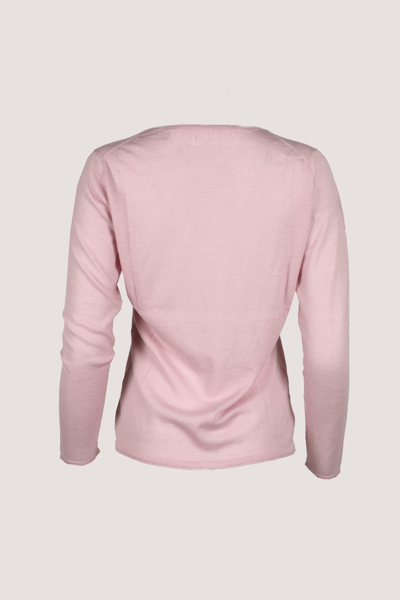 V Neck Sweater Light Pink - Crumpet Chowk