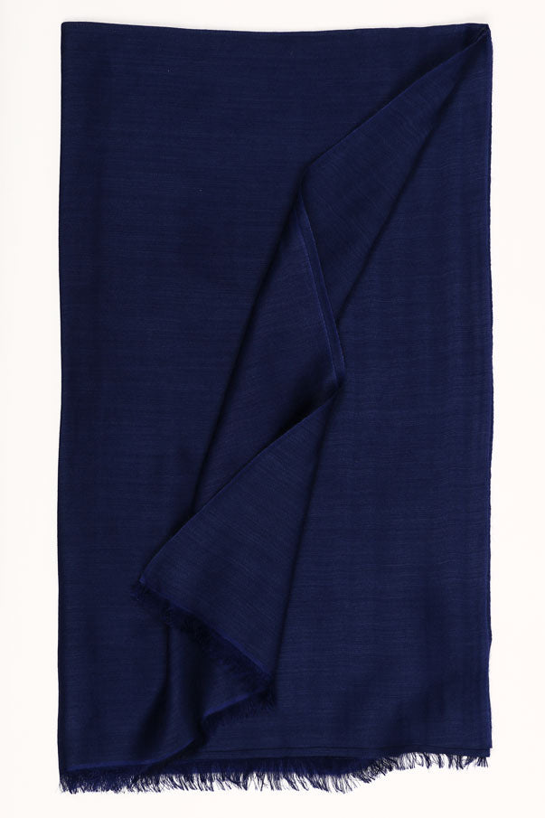 Lightweight Medieval Blue Cashmere Scarf