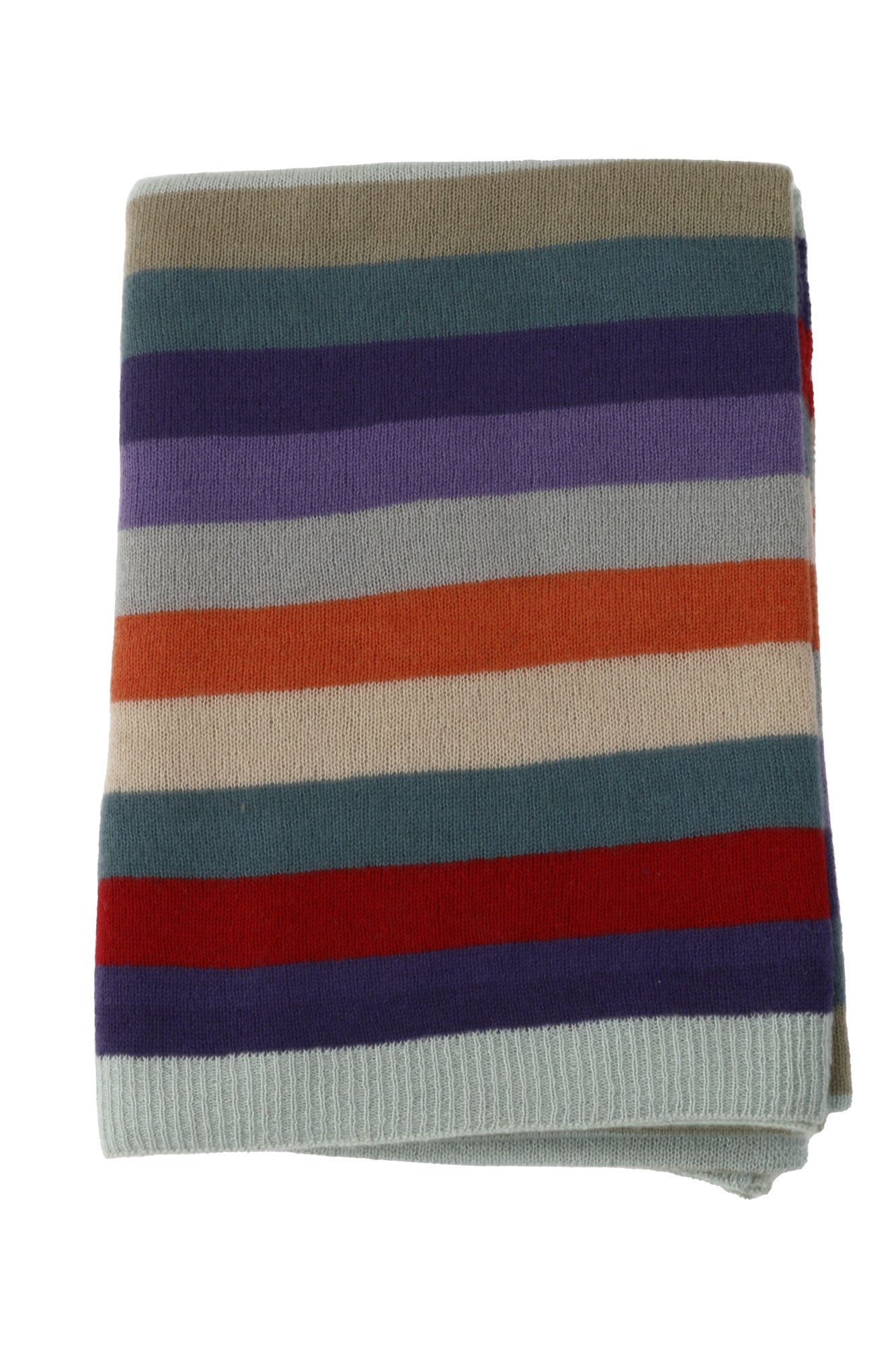 100% Cashmere Stripe Throw - M4114