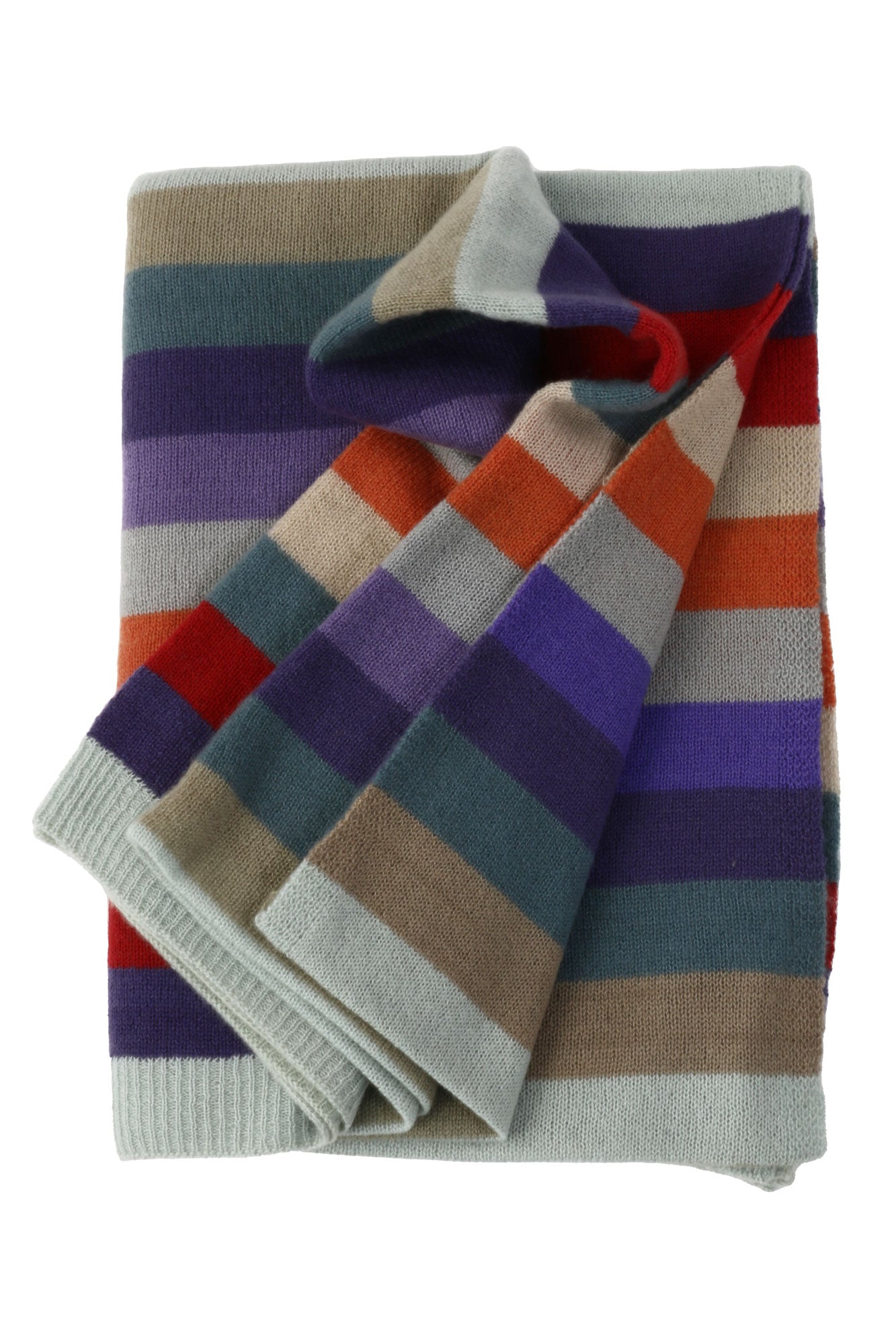 100% Cashmere Stripe Throw - M4114