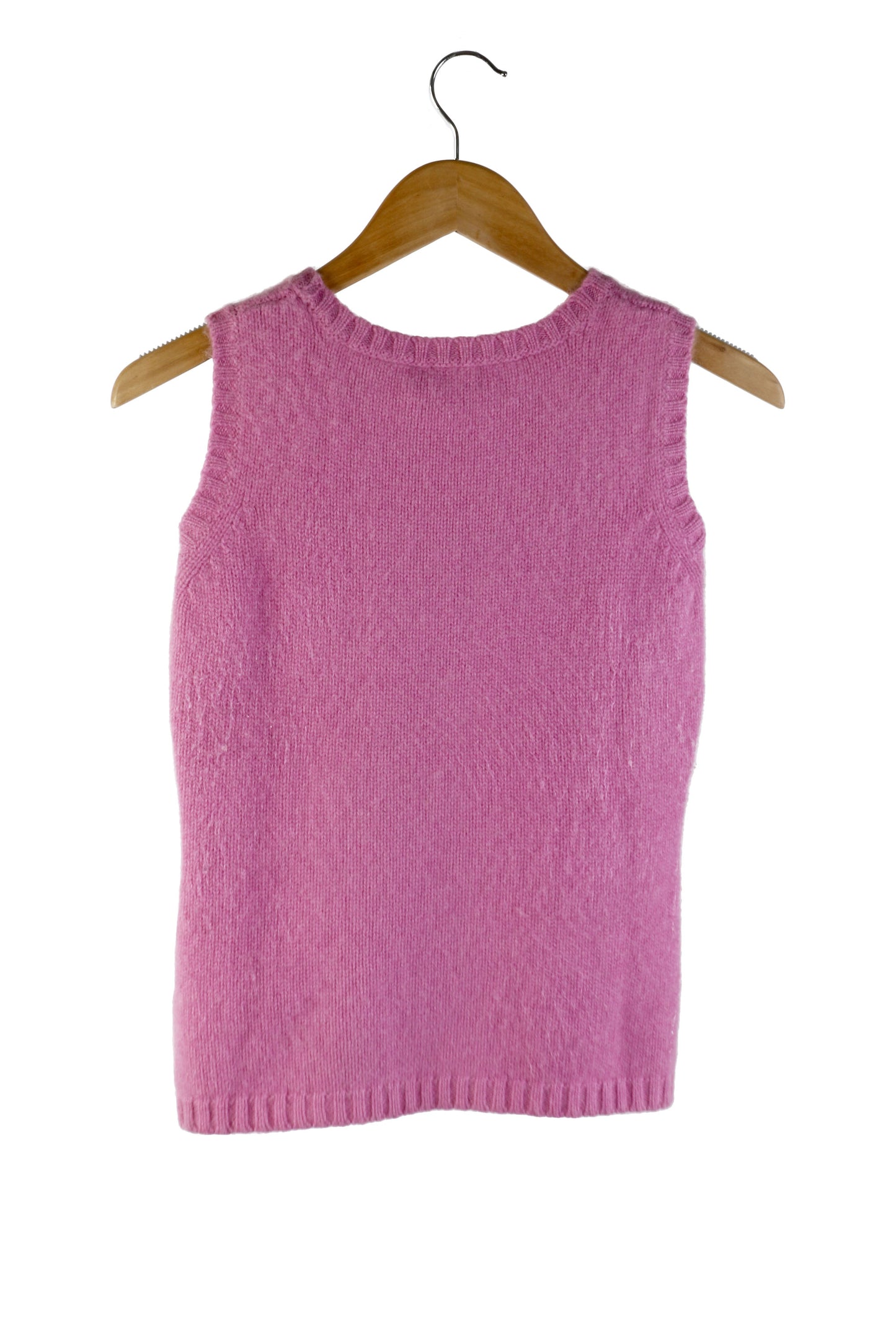 100% Cashmere Cable Tank Small
