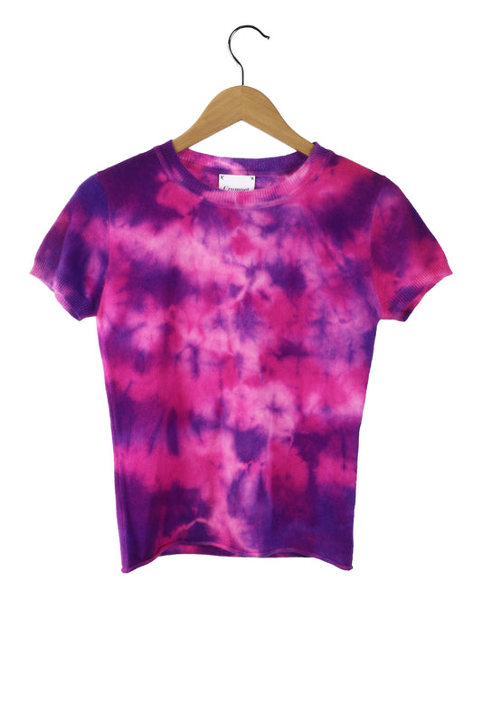 100% Cashmere Tiedye T Shirt Small