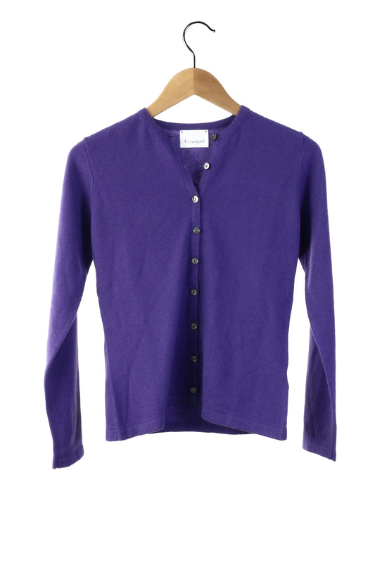 100% Cashmere Violet Cardigan Small