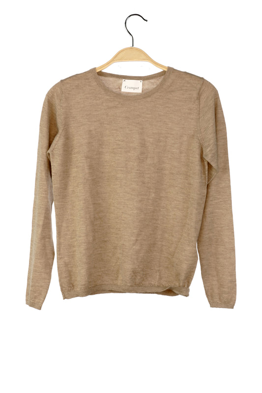 100% Cashmere Oat Round Neck Sweater Large