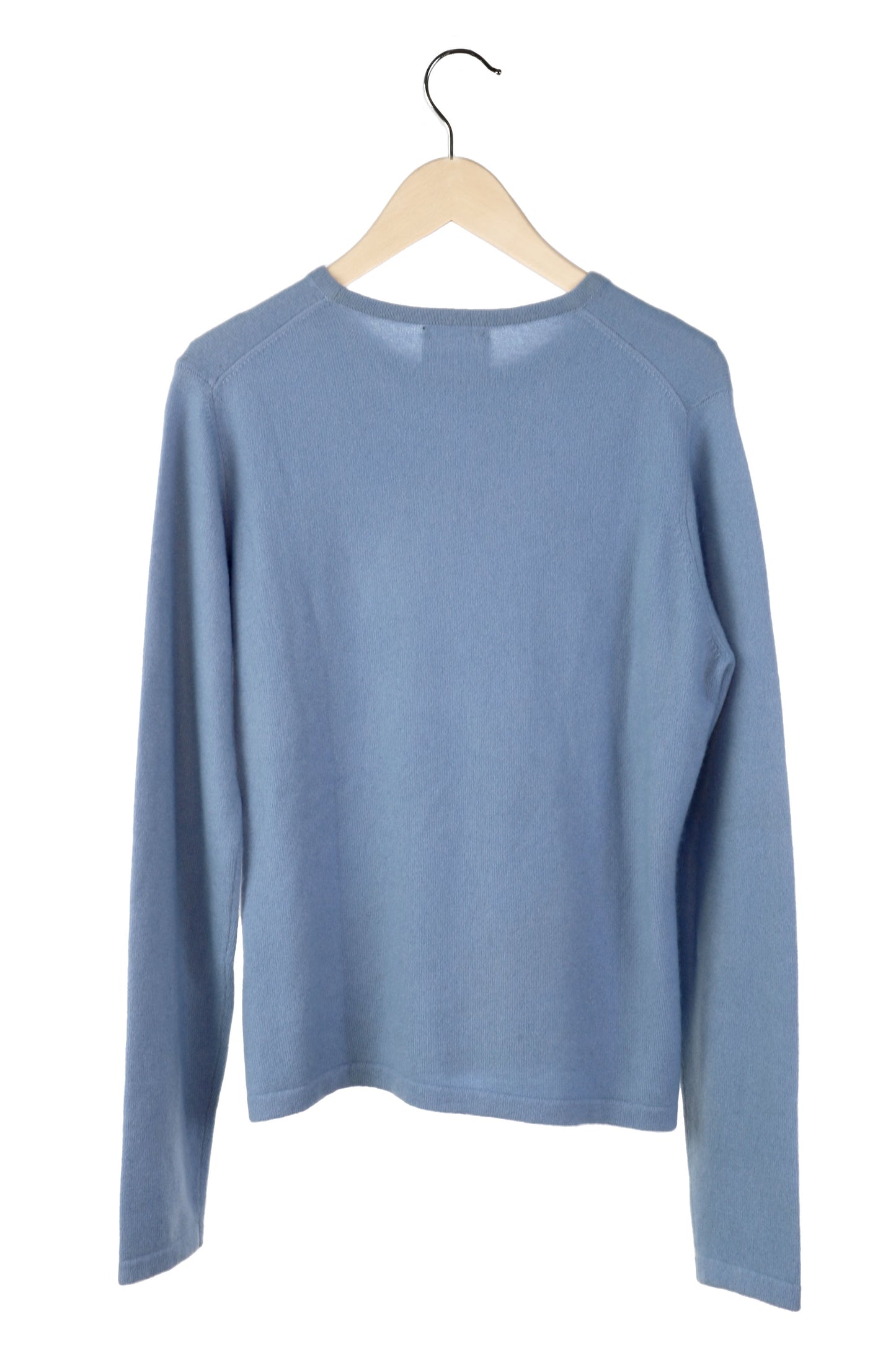 100% Cashmere Blue Round Neck Sweater Small