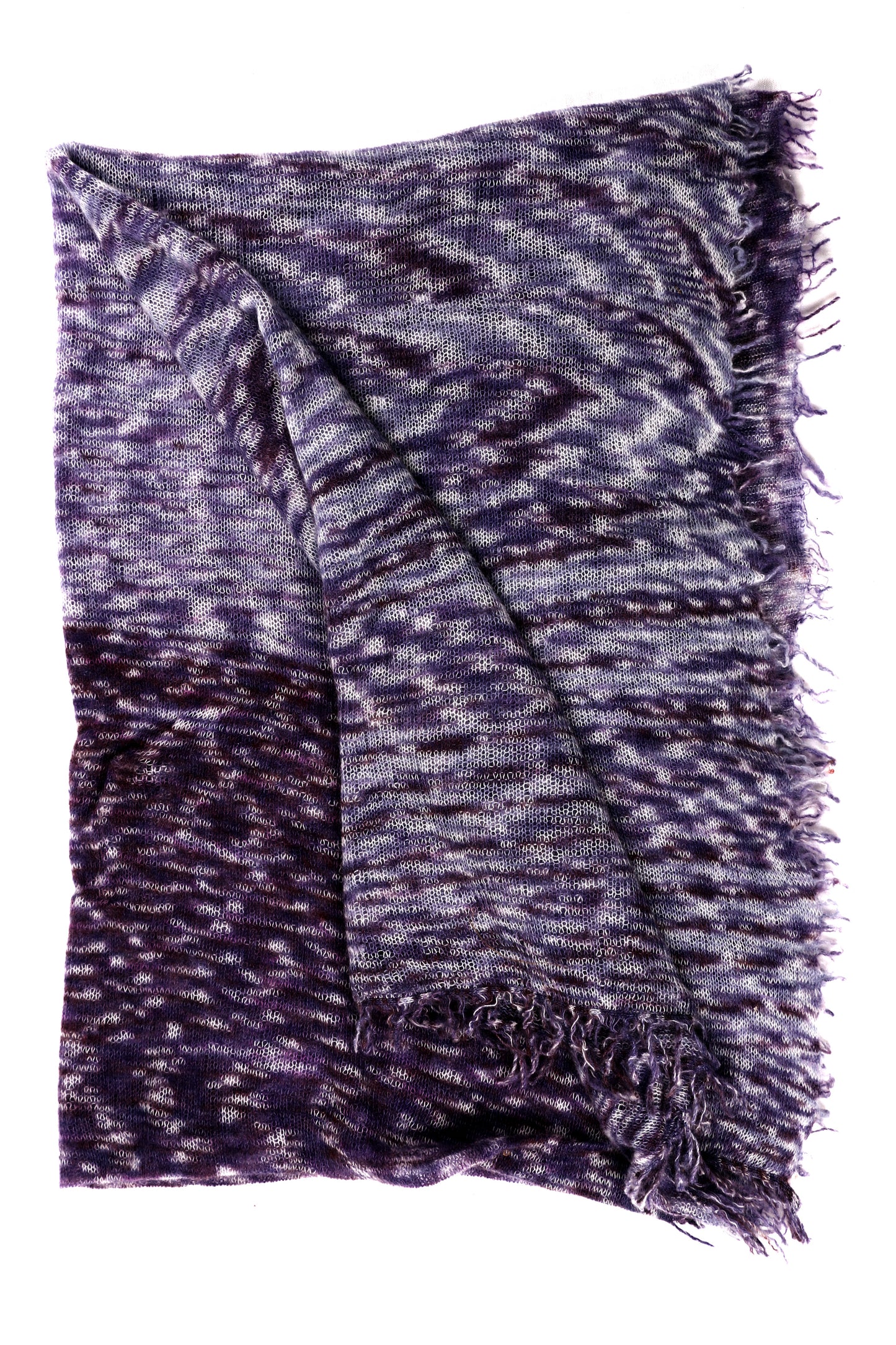 Recycled Cashmere Scarf Purple