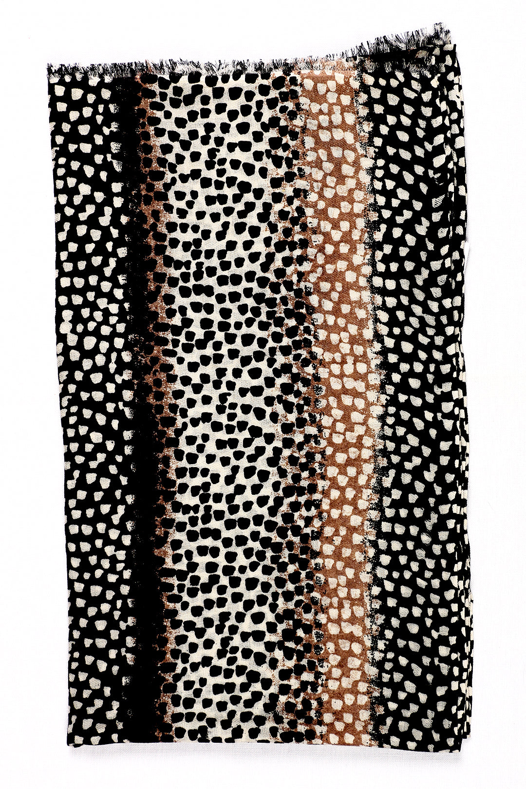 Printed Cashmere And Silk Abstract Dot Scarf
