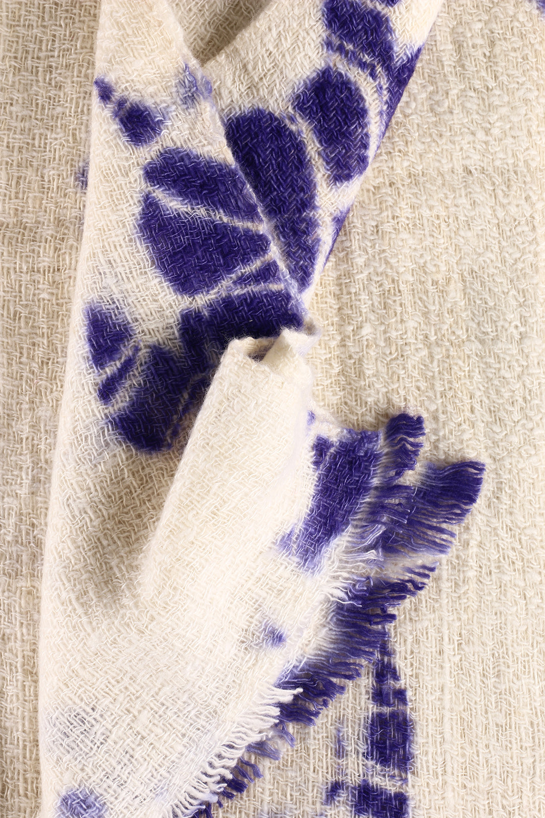 Iris White Tie Dye Hand Spun