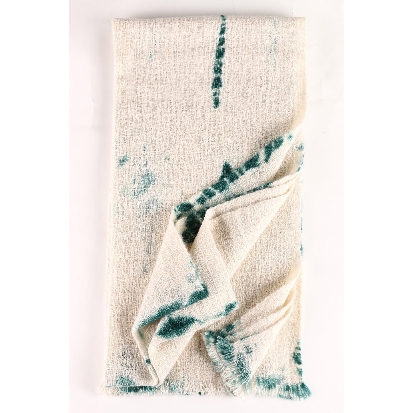 Beryl White Tie Dye Hand Spun - Crumpet Chowk