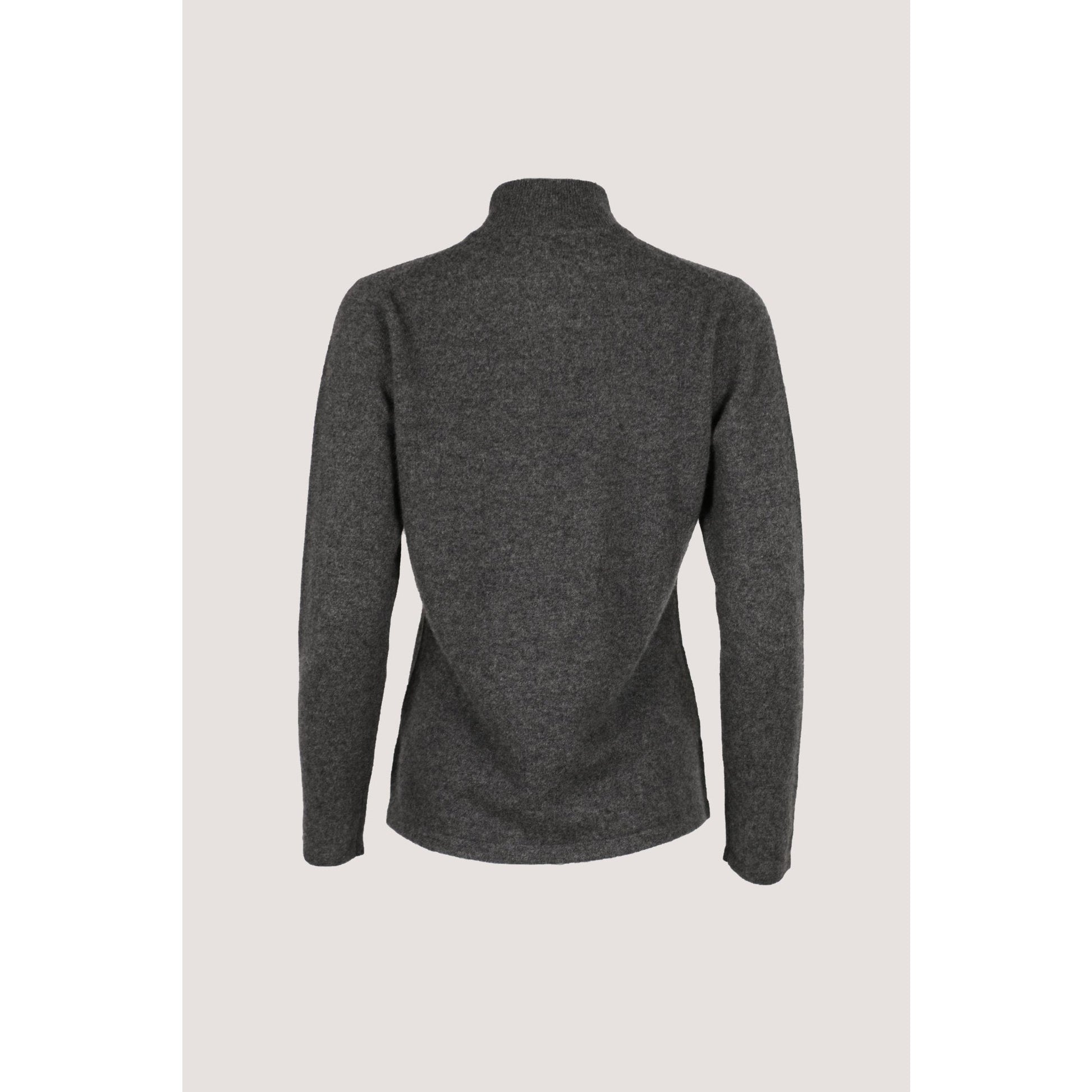Half Roll Neck Sweater Charcoal - Crumpet Chowk
