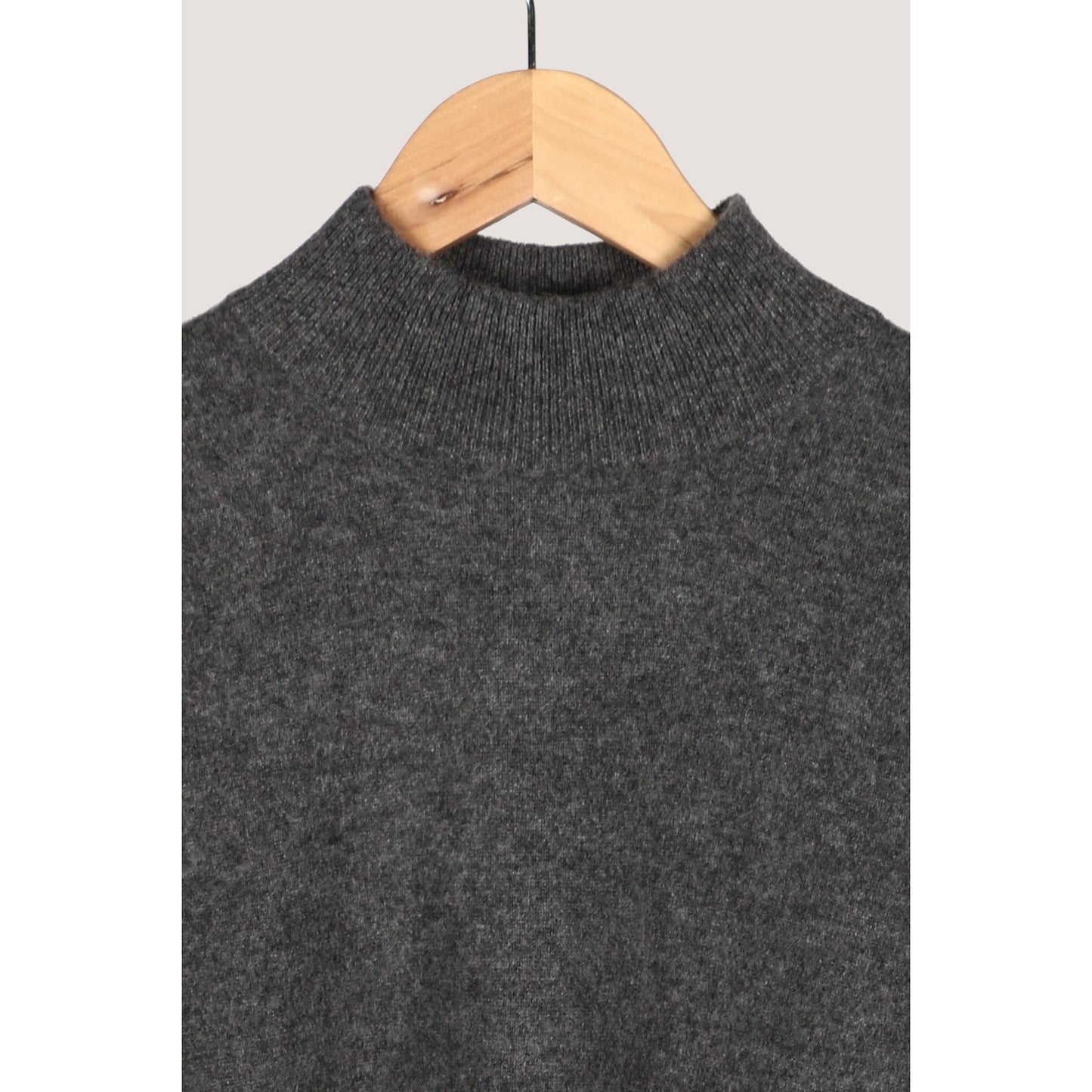 Half Roll Neck Sweater Charcoal - Crumpet Chowk