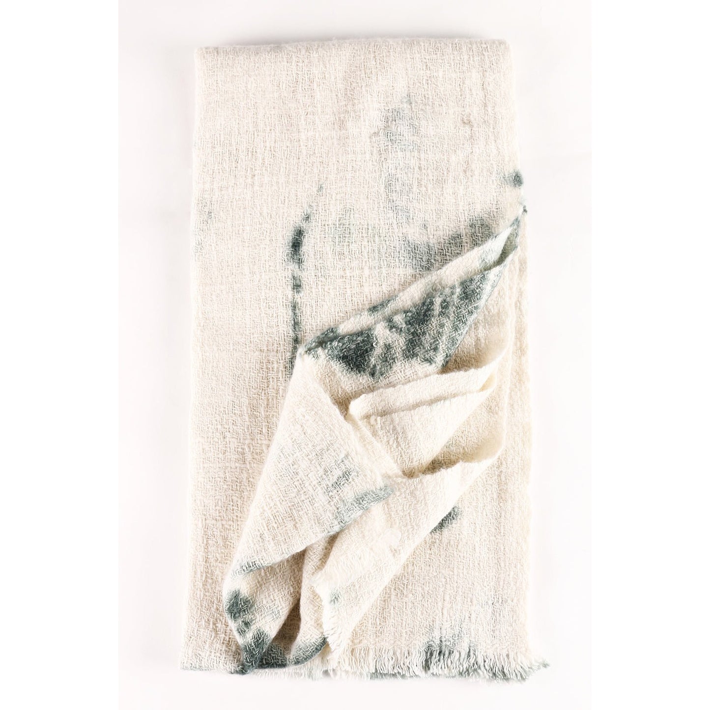 Jade White Tie Dye Hand Spun - Crumpet Chowk